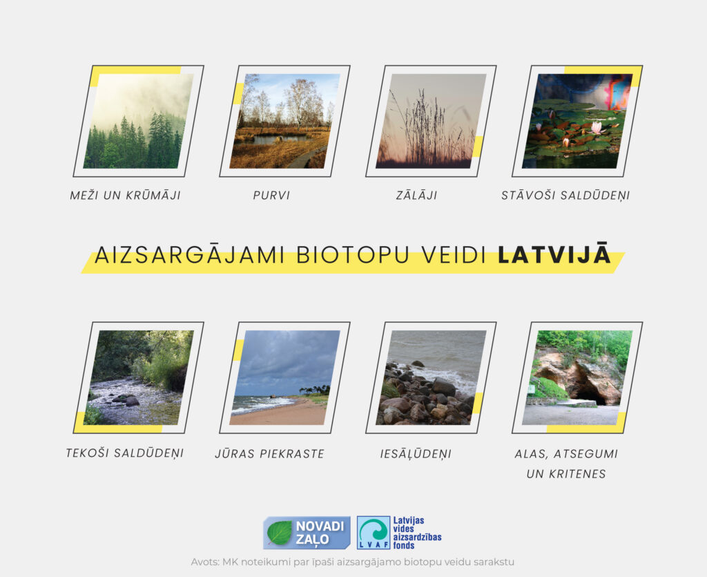 Aizsargājamo biotopu veidi Latvijā
