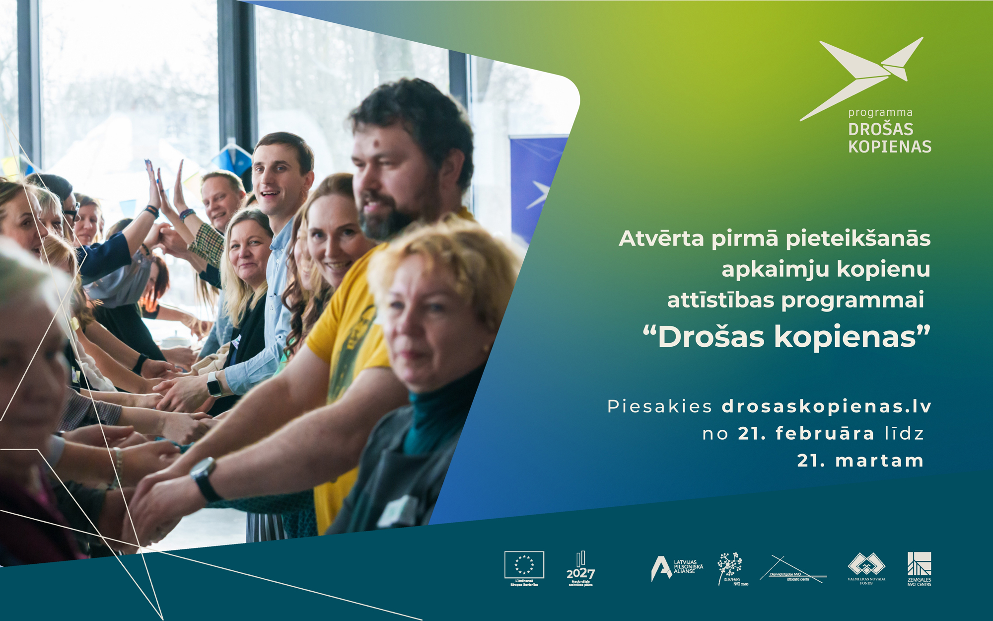 Atvērta pirmā pieteikšanās apkaimju kopienu attīstības programmai «Drošas kopienas»