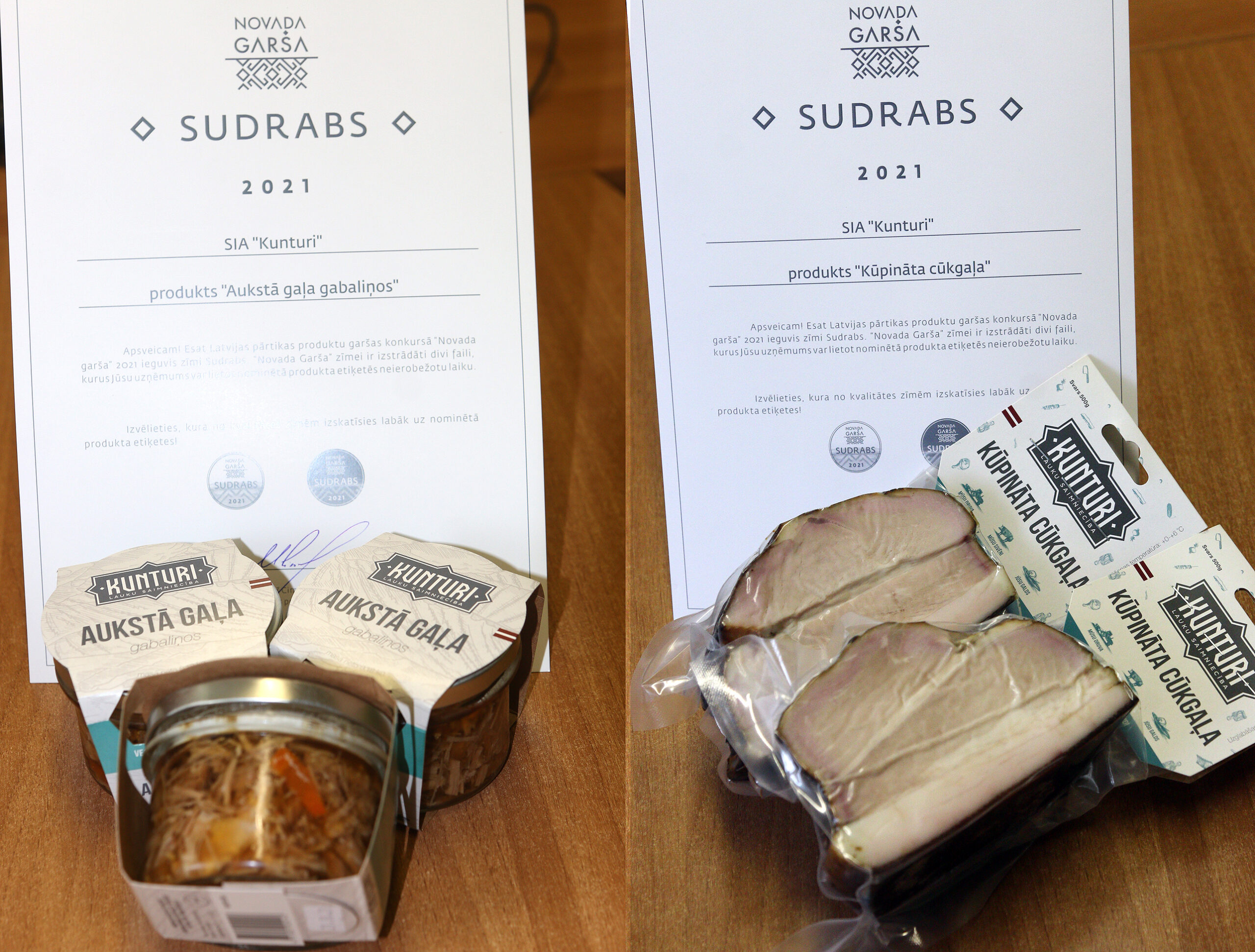 «Kunturu» produktiem – atkal trīs sudraba godalgas
