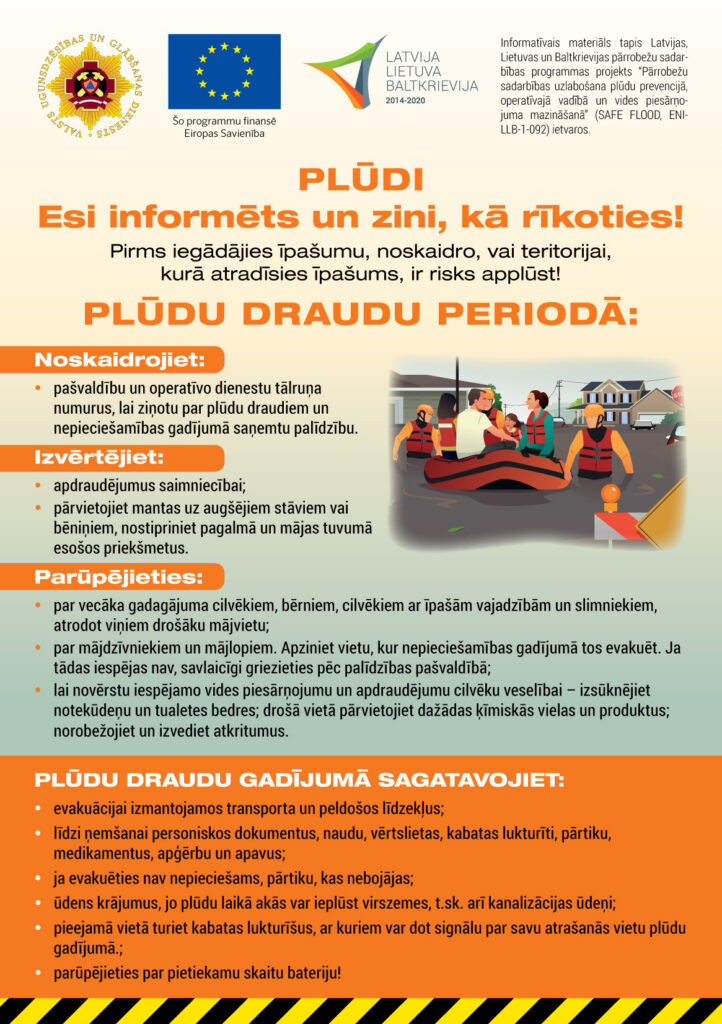 Lai plūdi mūs nepārsteidz