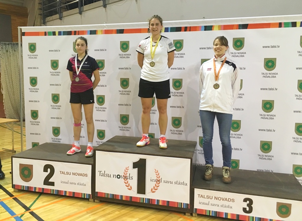 Latvijas čempionātā badmintonā trīs medaļas valmieriešiem