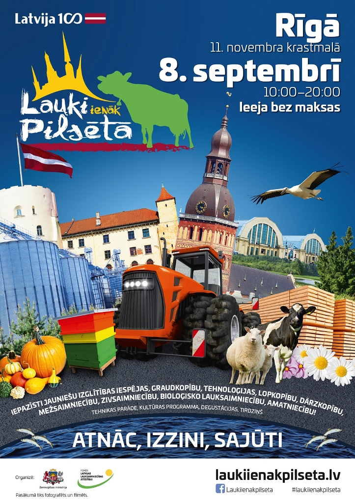 «Lauki ienāk pilsētā» – Latvijas simtgades pasākums