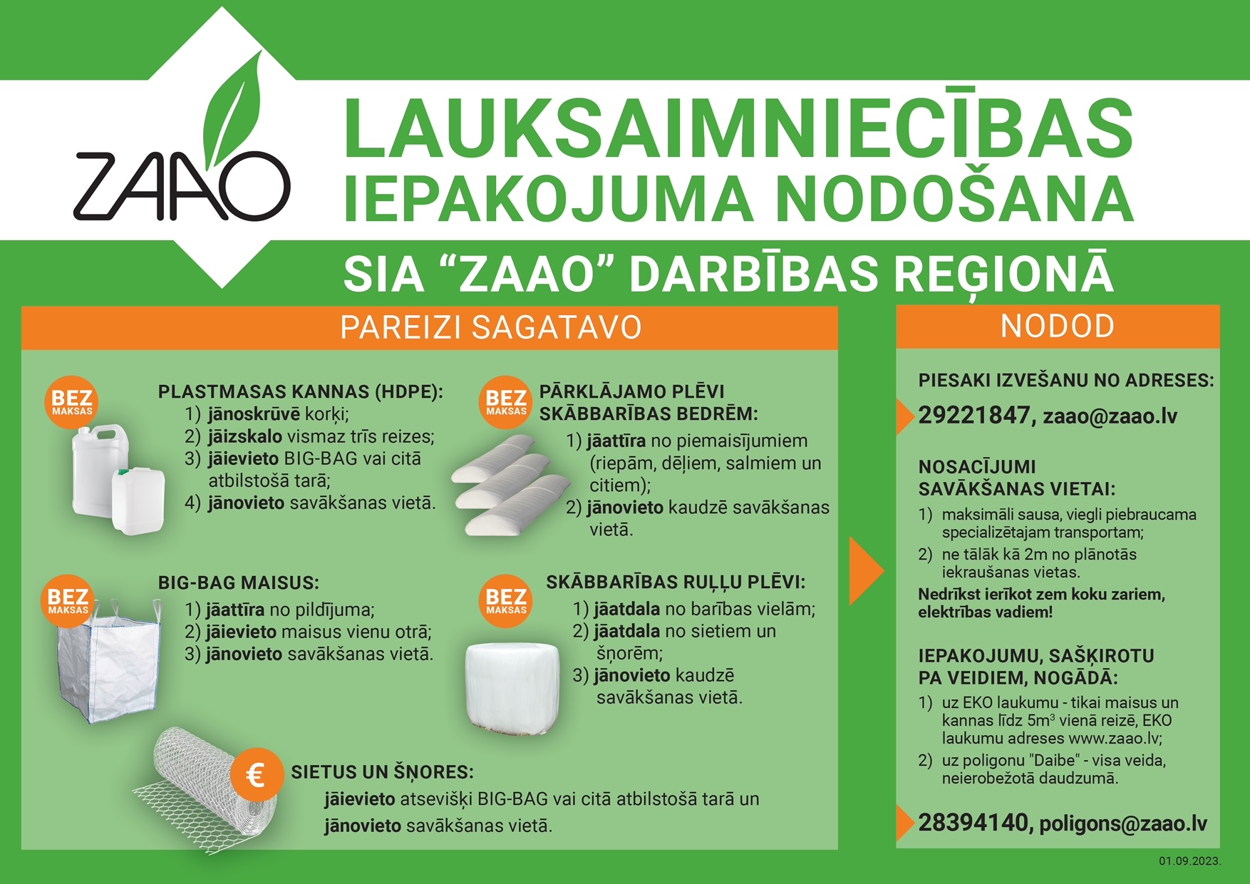 Lauksaimnieki plēves un plastmasas kannas vairs mežā nemet