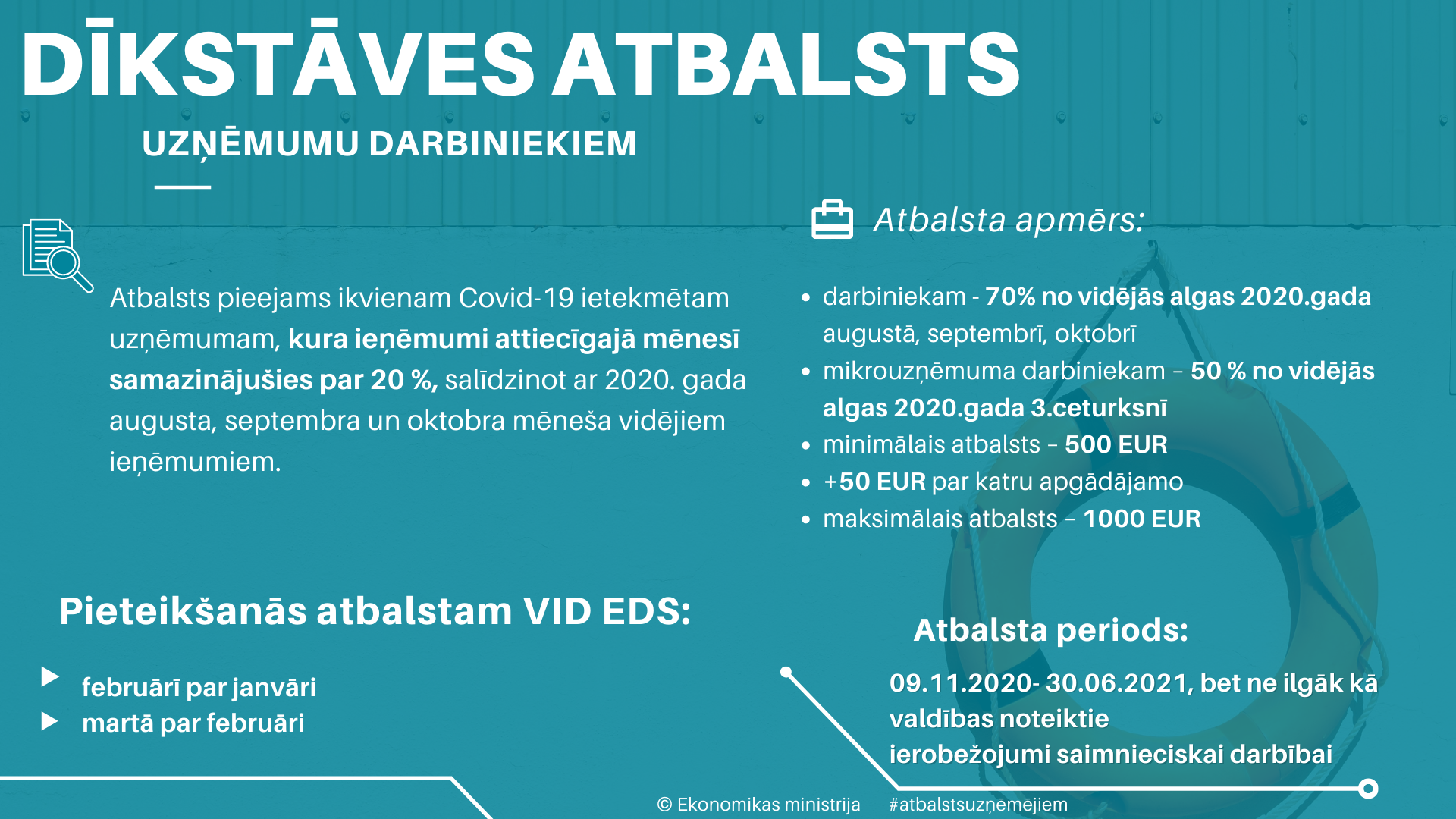 Nenokavē – valsts atbalstam par janvāri var pieteikties līdz 15. februārim!