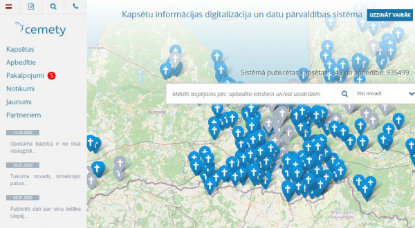 Notiek kapsētas digitalizācija