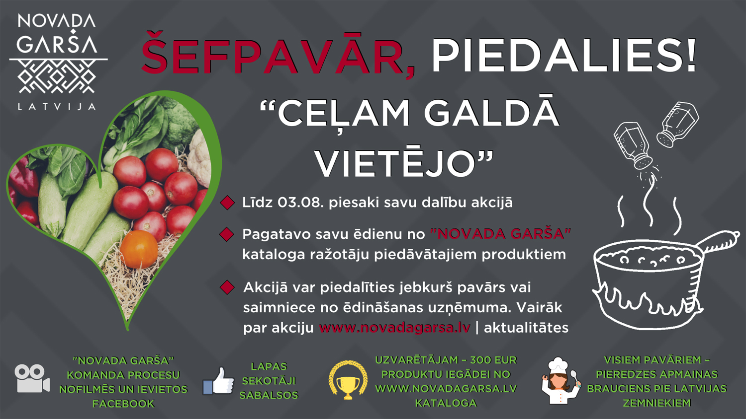 Pavārus aicina piedalīties akcijā «Ceļam galdā vietējo!»