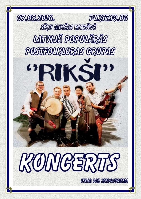 Postfolkloras grupa Rikši Sēļu muižā