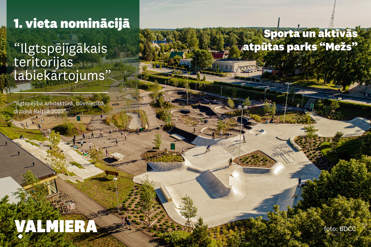 Sporta un aktīvās atpūtas parks «Mežs» saņem ilgtspējības balvu arhitektūrā