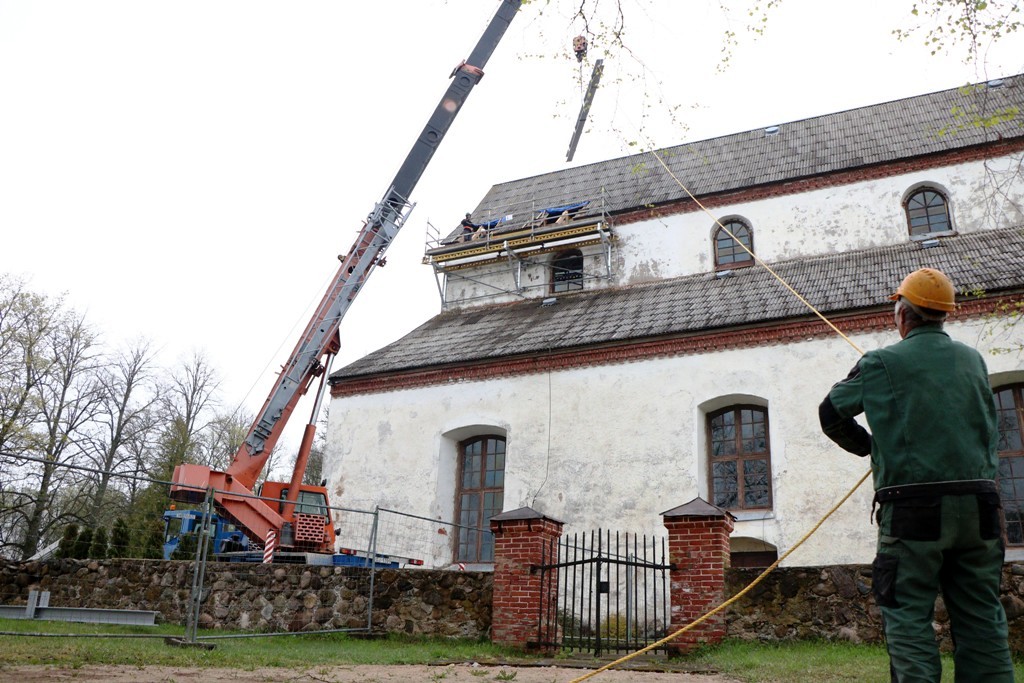 Sv. Bērtuļa baznīcas torņa atjaunošana ir sākusies!