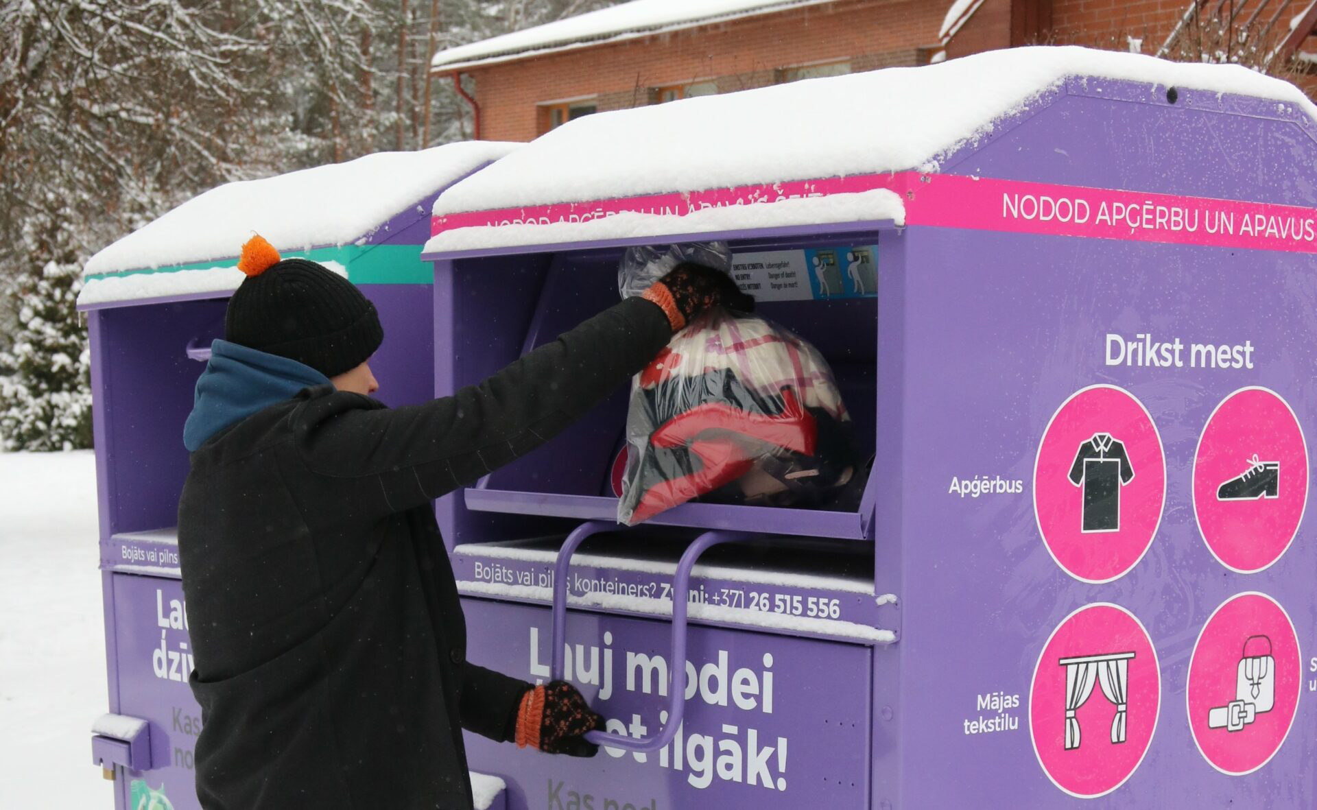 Tekstilmateriāla nodošana kļūst pieejamāka