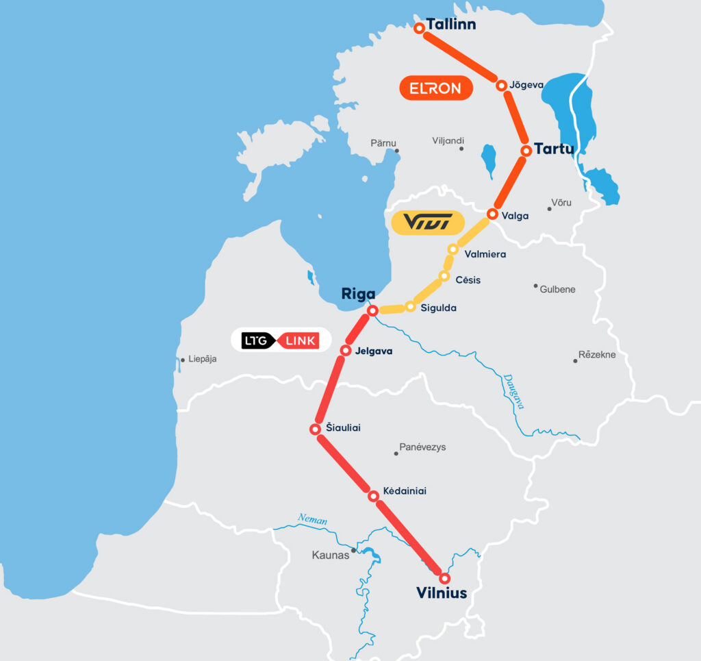 Tiks atklāts pasažieru vilcienu satiksmes savienojums Viļņa – Rīga – Tallina