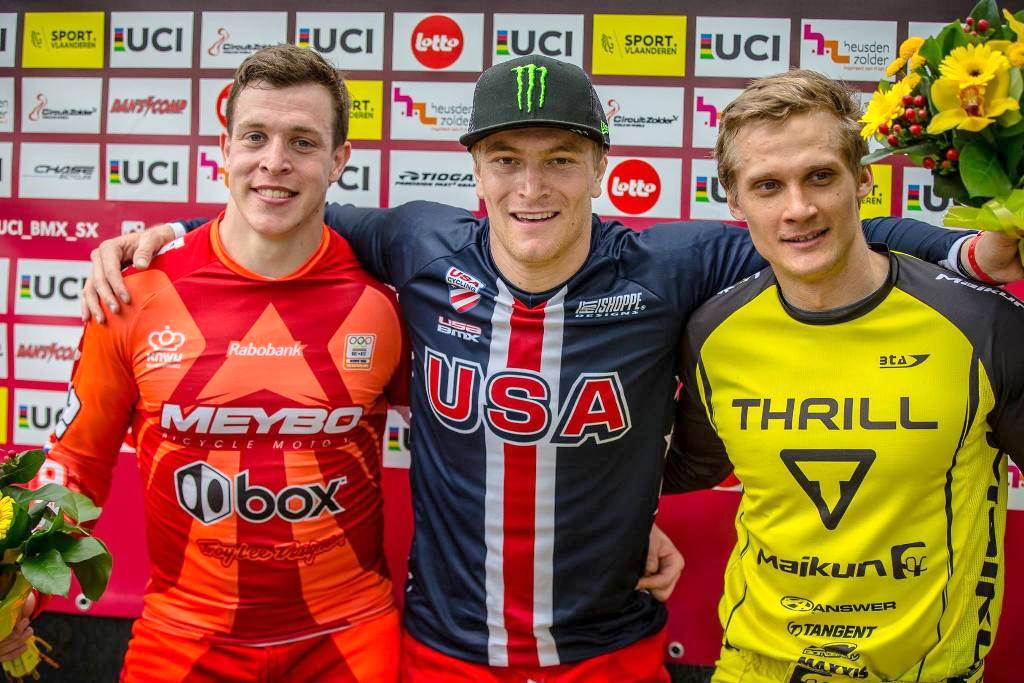 Treimanis trešais BMX superkrosā Zoldenā