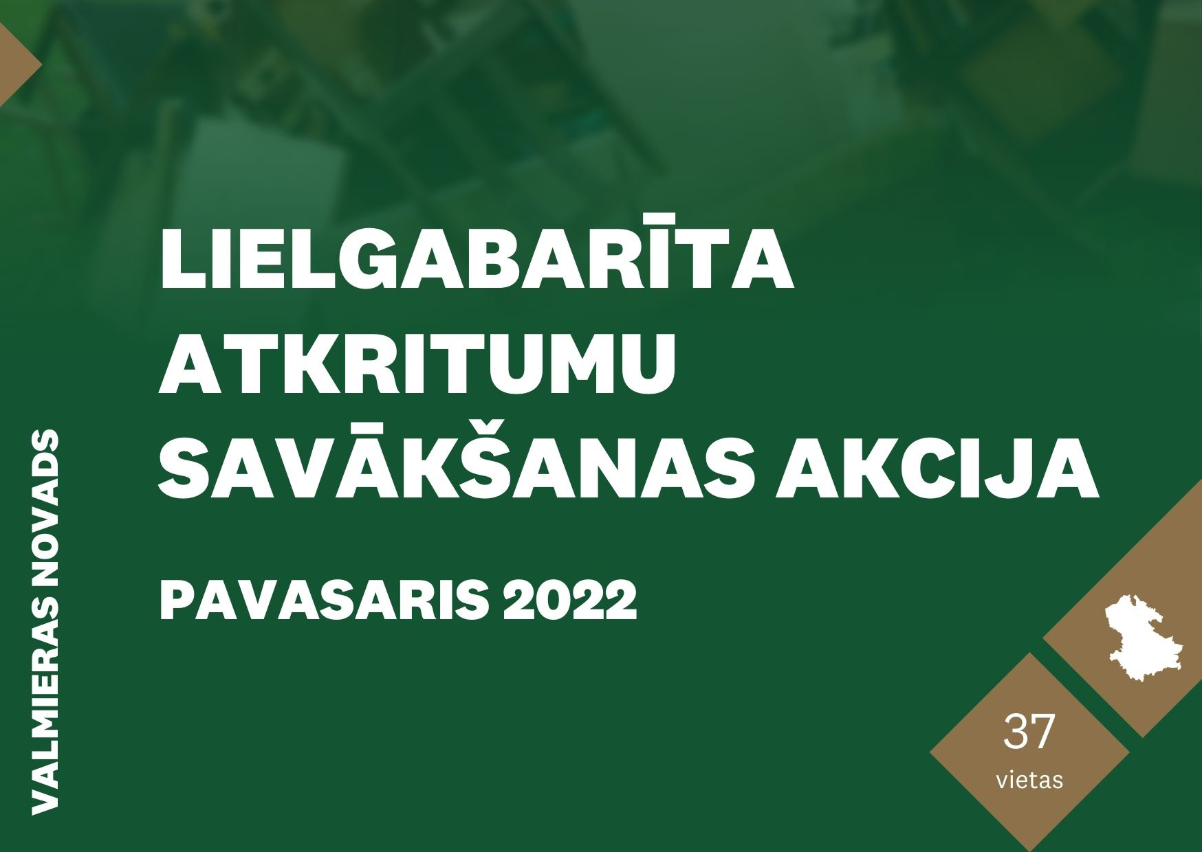 Valmieras novadā sākusies lielgabarīta atkritumu savākšanas akcija
