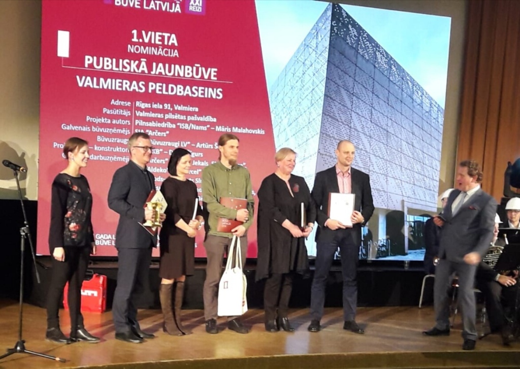 Valmieras peldbaseinam pirmā vieta skatē «Gada labākā būve Latvijā 2018»