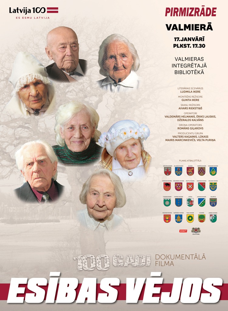 Valmierieši filmā 100 gadi esības vējos