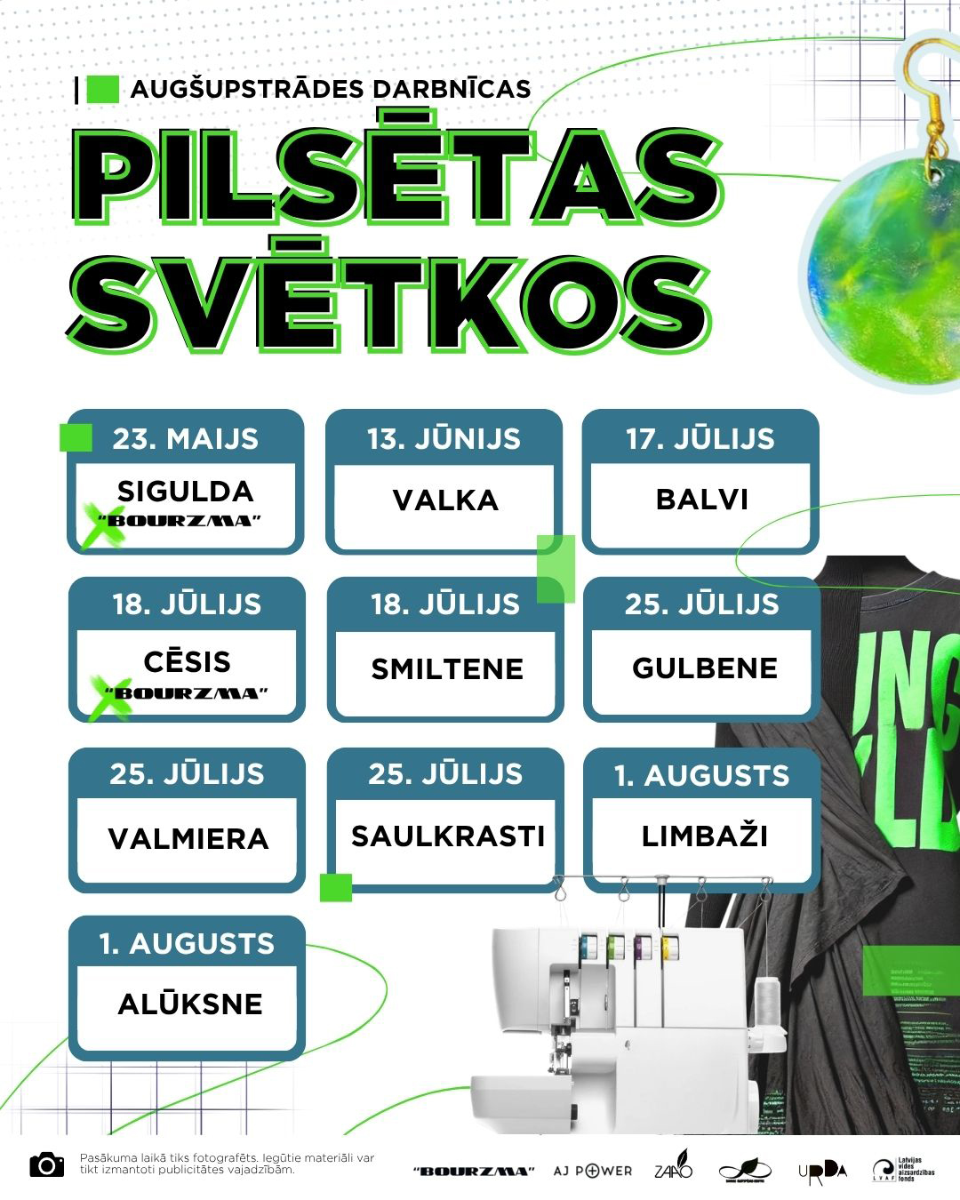Vidzemes pilsētu svētkos būs tekstila augšupstrādes meistarklases