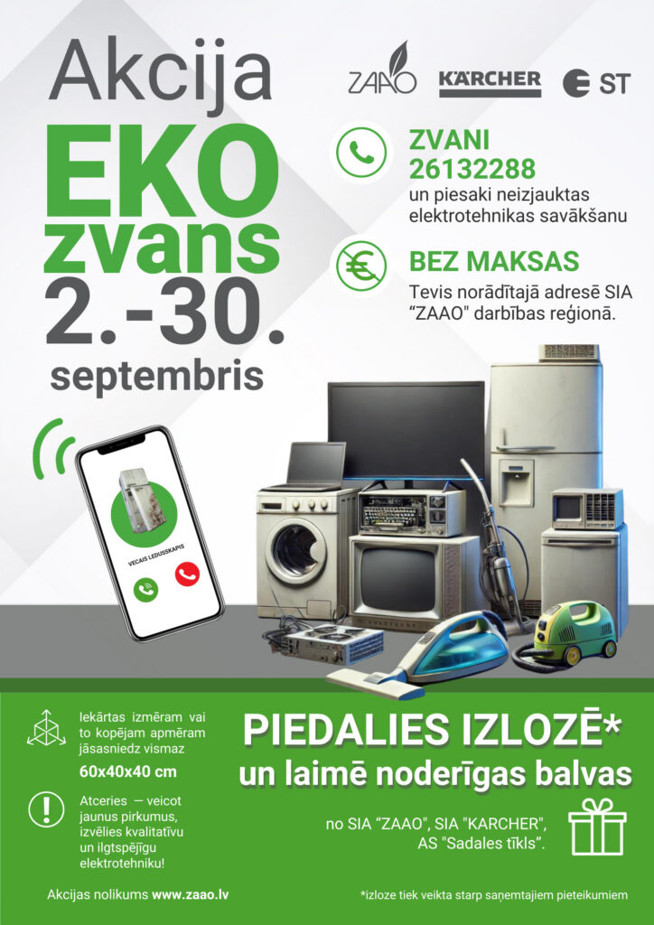 ZAAO aicina piedalīties akcijā «EKO ZVANS»