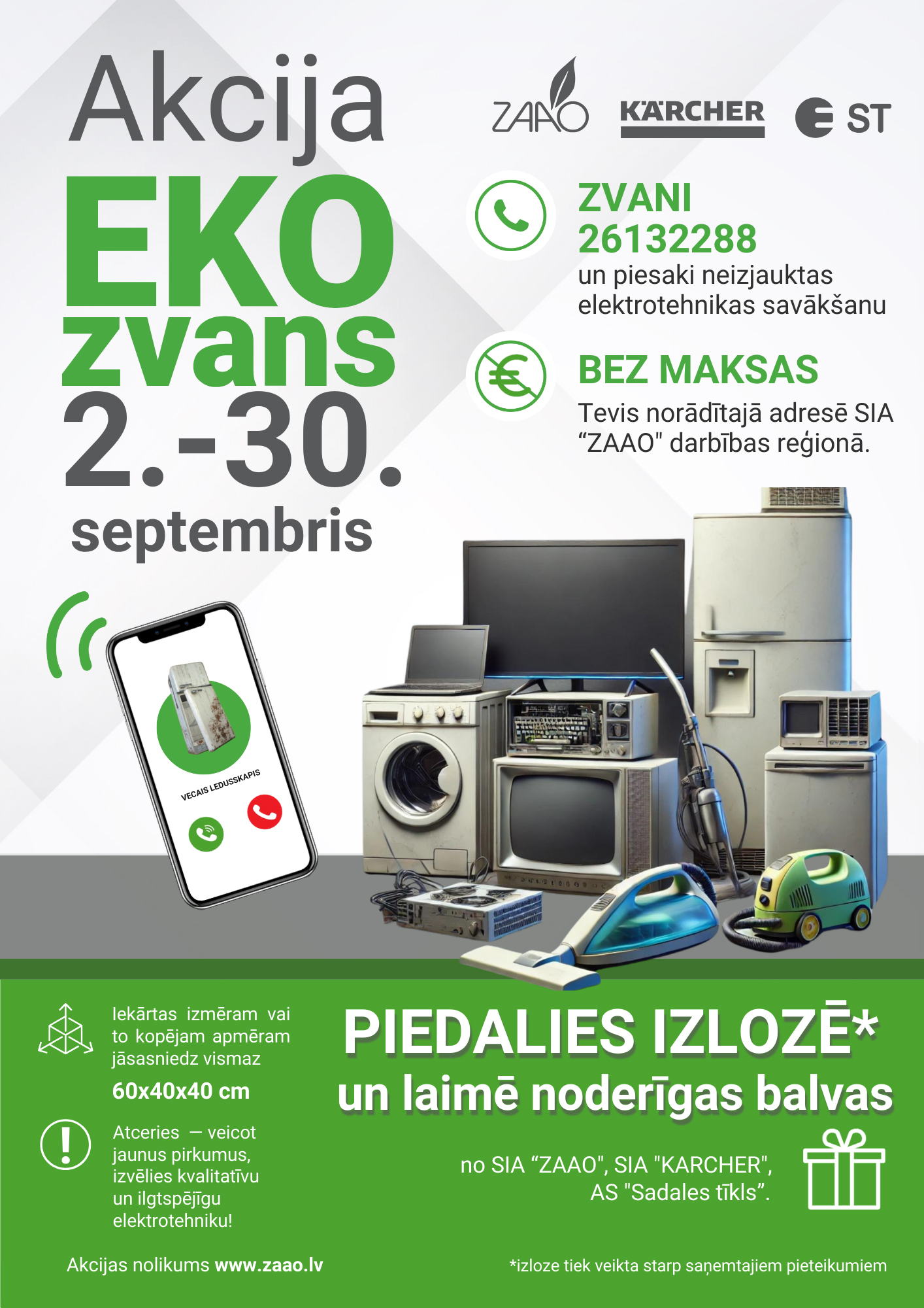 ZAAO aicina piedalīties akcijā «EKO ZVANS»